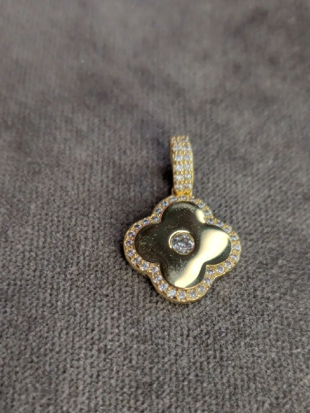 Clover Pendant With Cubic Zirconia Accents